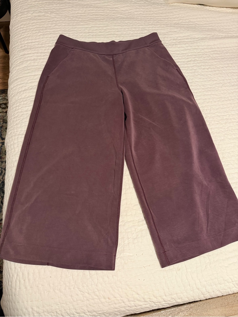 lululemon athletica Wide-Leg Crop Pants in Plum